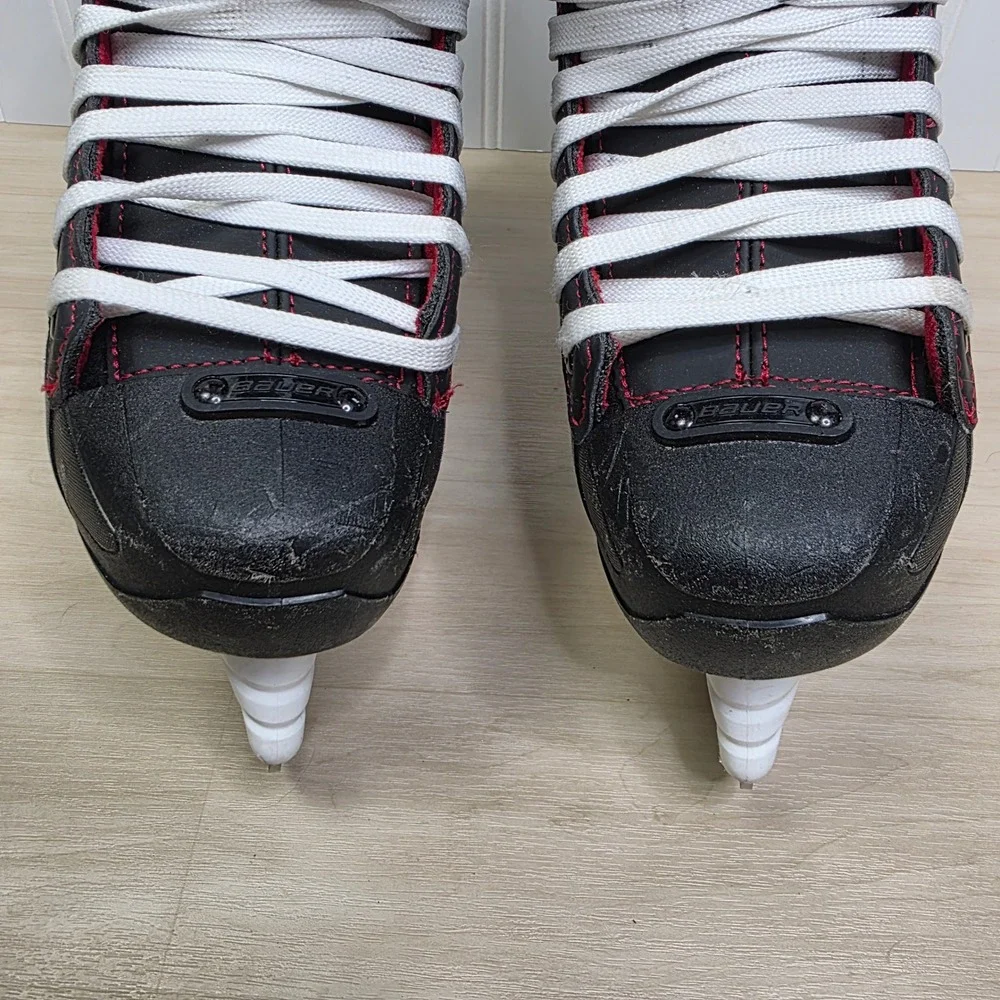 Bauer NS Junior Ice Hockey Skates Black Red Tuuk Lightspeed Pro II Size 4